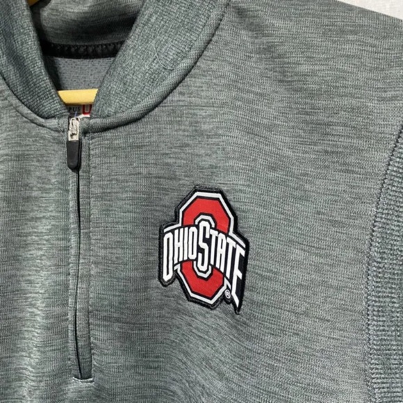 Campus O Oval Vest Mens XXL  Gray Vest OSU Ohio State Football Buckeyes Full Zip - Picture 3 of 10